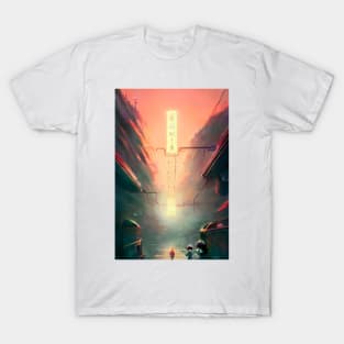 Anime Kids Magical Place Japan Railway Landscape T-Shirt